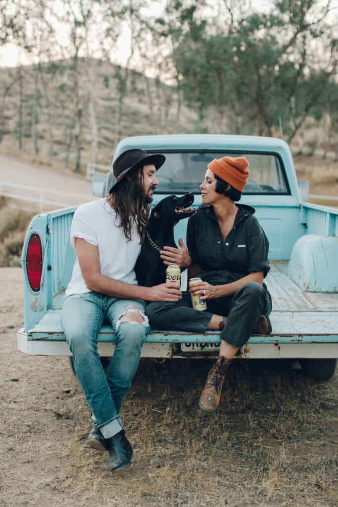 Engagement session on a ranch