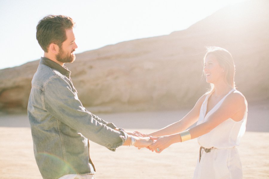 Vasquez Rock Engagement shoot // Laura Goldenberger Photography